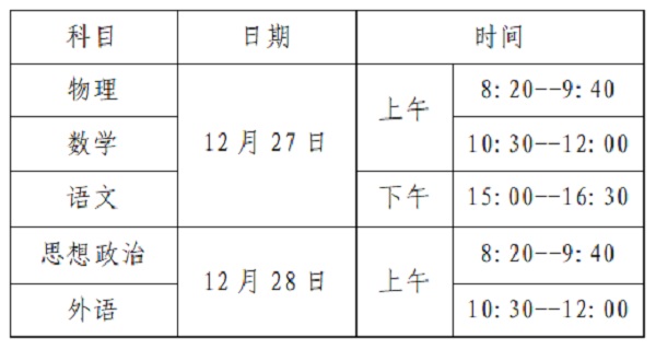 河南省高中生学业水平合格性考试（会考）科目及考试时间图解.jpg