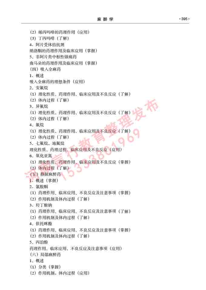 同等学力人员申请临床医学(麻醉学)硕士研究生专业学位证学科综合水平考试大纲及复习真题试卷与答案-395.jpg