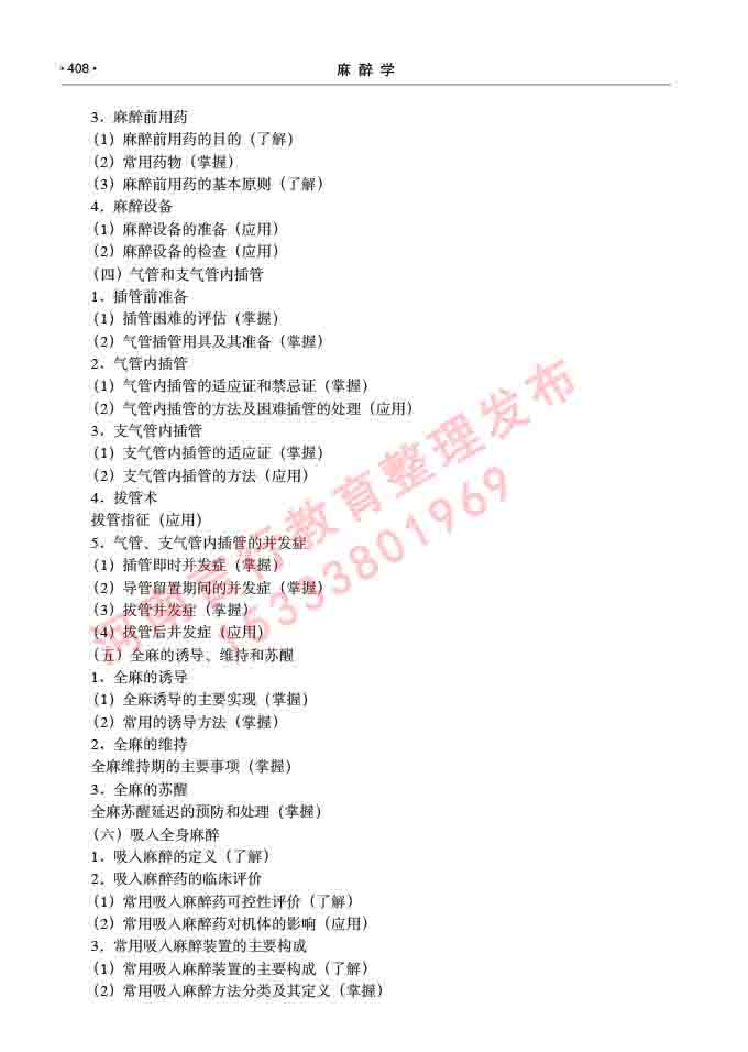 同等学力人员申请临床医学(麻醉学)硕士研究生专业学位证学科综合水平考试大纲及复习真题试卷与答案-408.jpg