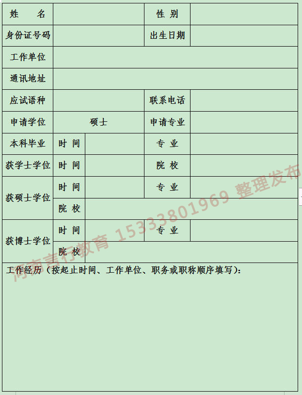 西南大学同等学力申请硕士研究生学士学位报名表-2.jpg