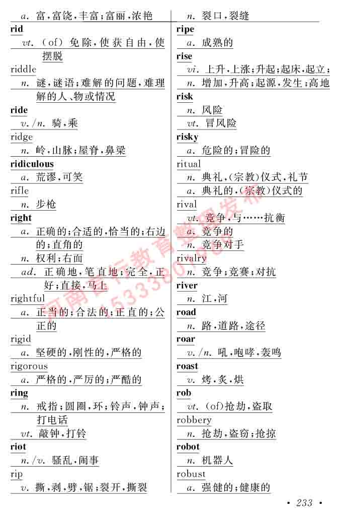 在职研究生同等学力人员申请硕士学位证英语水平全国统一考试复习大纲（第六次修订版）及模拟真题试卷含标准答案-237.jpg