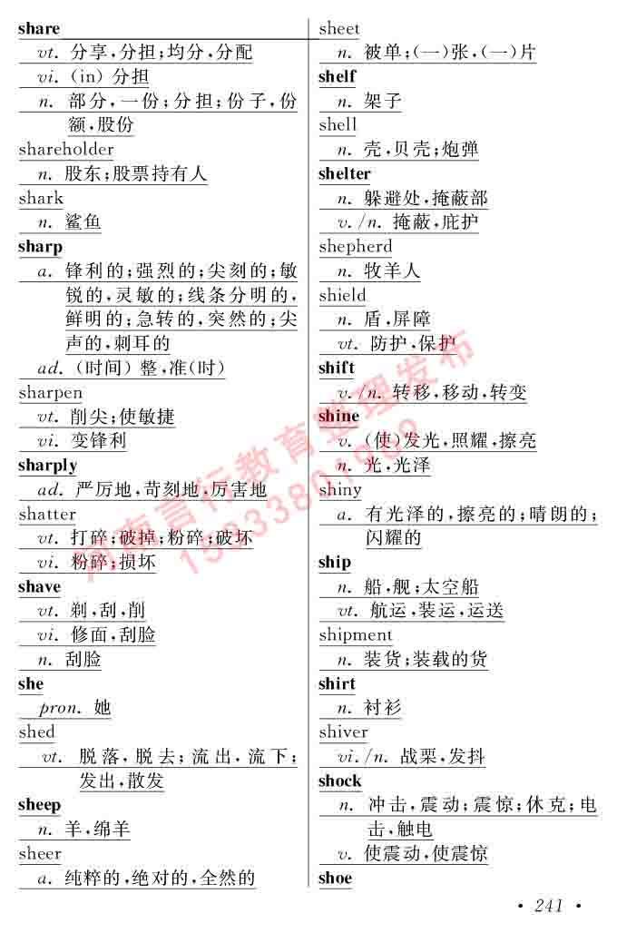 在职研究生同等学力人员申请硕士学位证英语水平全国统一考试复习大纲（第六次修订版）及模拟真题试卷含标准答案-245.jpg